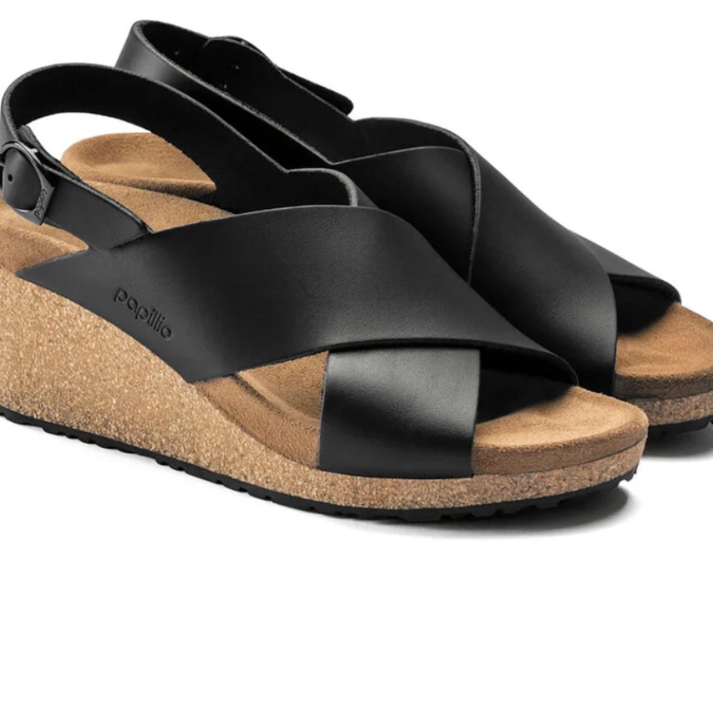 Birkenstock Womens Samira Papillio Natural Leather Sandal Platform